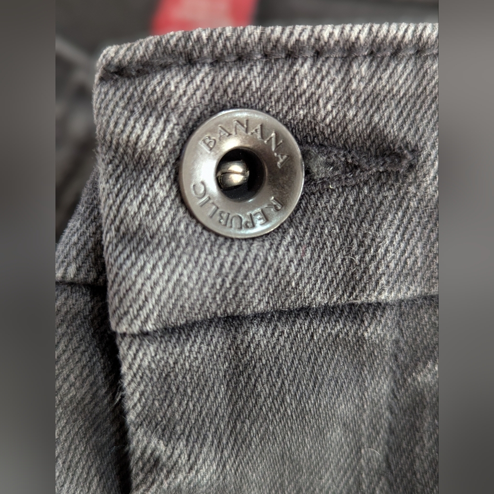Banana Republic Limited Edition Black Flare Leg Petite Denim Jeans Sz 29/8P GUC - Picture 12 of 15